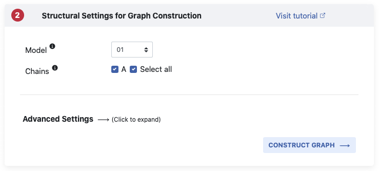 Screenshot of structural settings on input page.